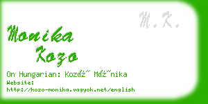 monika kozo business card